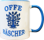 Preview: offebässcher two tone tasse in weiß blau