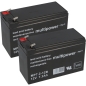 Preview: Ersatzakku für Belkin OmniGuard F6C110-RKM-2U bestehend aus 2 Stück Bleiakku 12V 7Ah mit 6,3mm Flachstecker