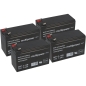 Preview: Ersatzakku für Belkin OmniGuard F6C230-RKM-2U Markenakku mit VdS MP 12V 7,2Ah bestehend aus 4 Stück Bleiakku 12V 7Ah mit 6,3mm Flachstecker