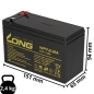 Preview: Akkuset kompatibel mit Benning Enertronic S 1,25kVA , bestehend aus 3 Bleiakkus 12V 7,2 Ah mit 6,3mm Faston