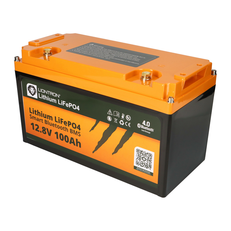 100AH Lithium Batterie 12V / 1,28KWh LiFePo4 mit integriertem  Batteriemanagement + App