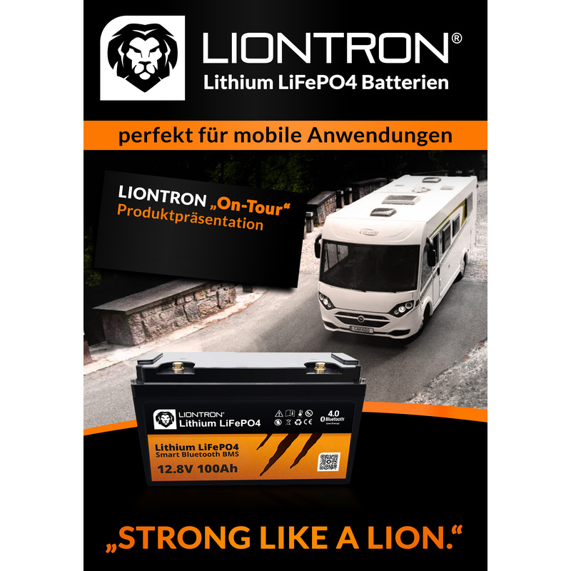 BATTERIE LIONTRON LiFePO4 12,8V 100Ah LX smart BMS w. Bluetooth