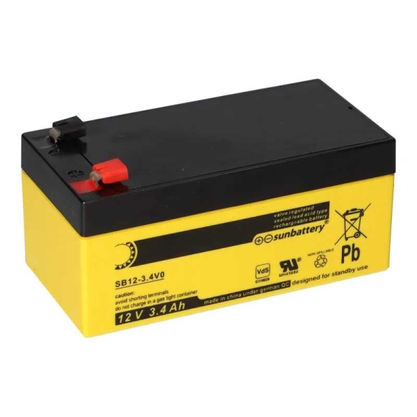 SUN Battery SB12-3.4V0 AGM Akku 12V 3,4Ah Blei-Akku mit VDS